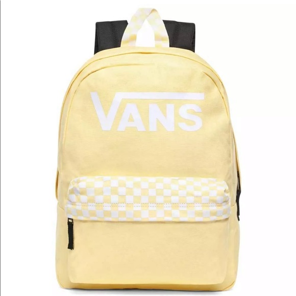 VANS Realm Women’s Backpack Yellow Logo - Picture 6 of 7